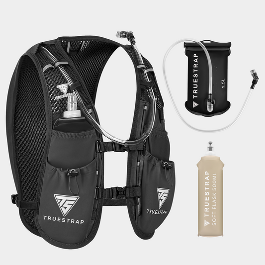 Sensu Vest With Bladder 1.5L & 2x Soft Flask 500ml- Black