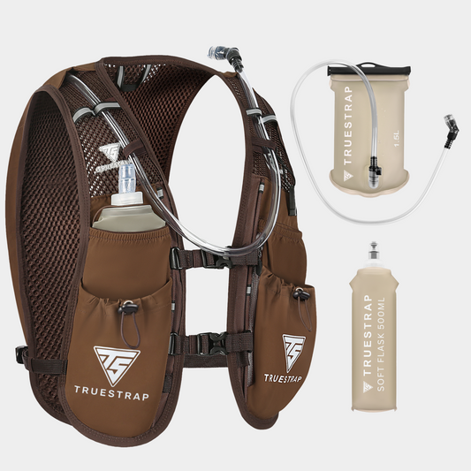 Sensu Vest With Bladder 1.5L & 2x Soft Flask 500ml- Brown