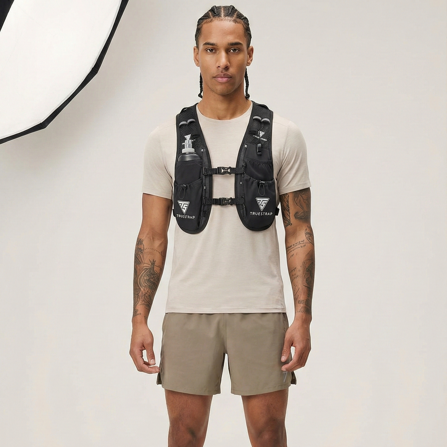 Sensu Vest With Bladder 1.5L & 2x Soft Flask 500ml- Black