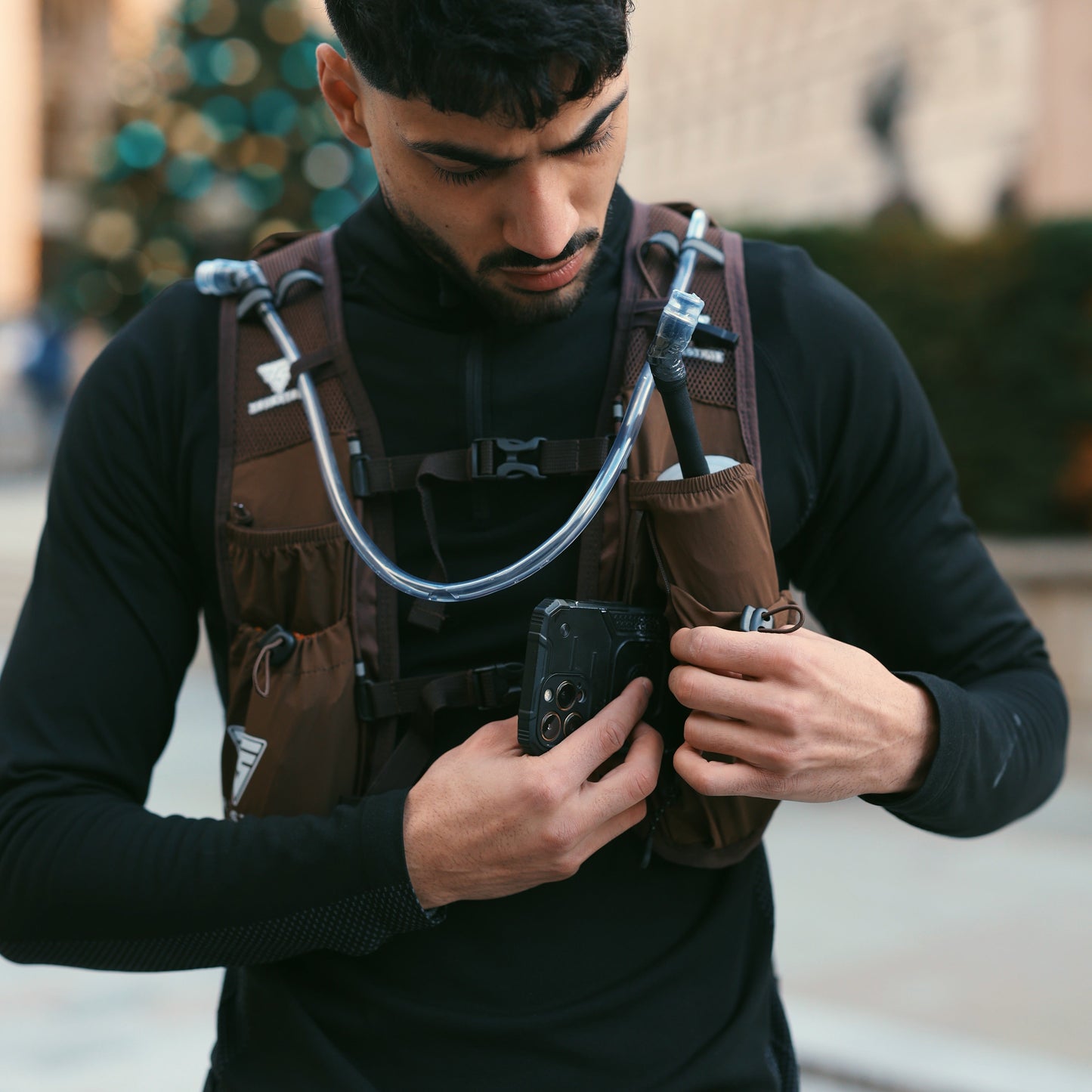 Sensu Vest 6L with Soft Flask Straw 500ml- Brown