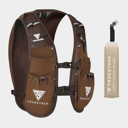 Sensu Vest 6L with Soft Flask Straw 500ml- Brown